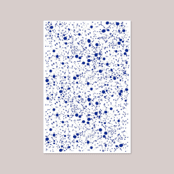Image showing the Splatter Tablecloth, W165 x L270cm, Electric Blue product.