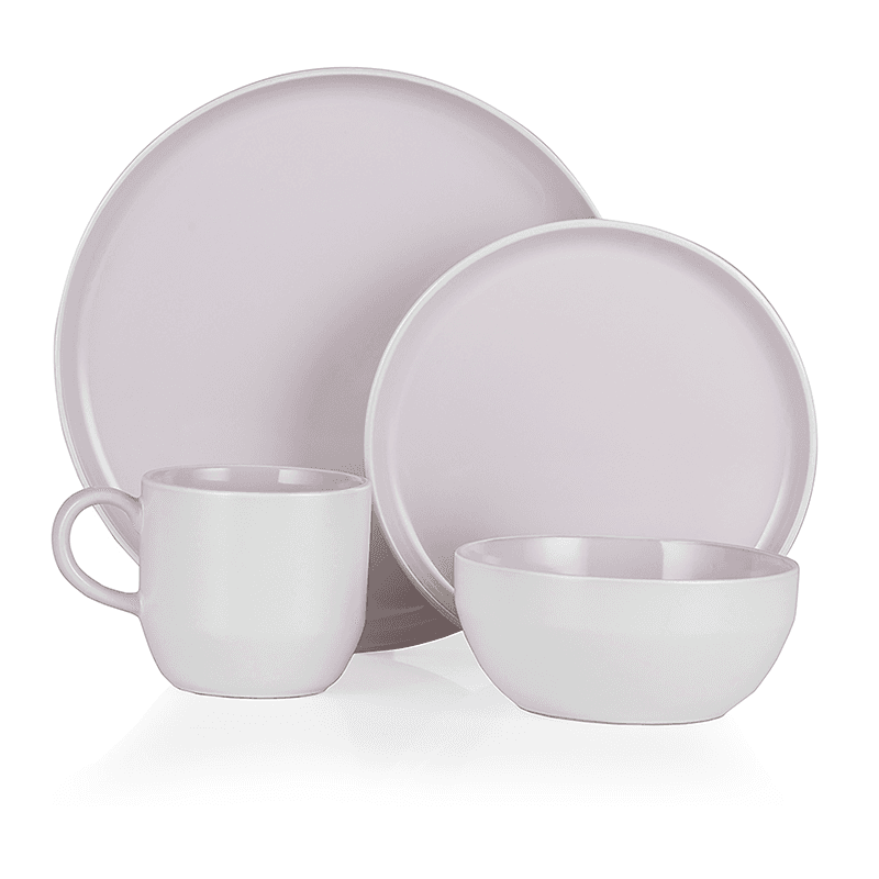 Oslo 16 Piece Dinnerware Set, Pink