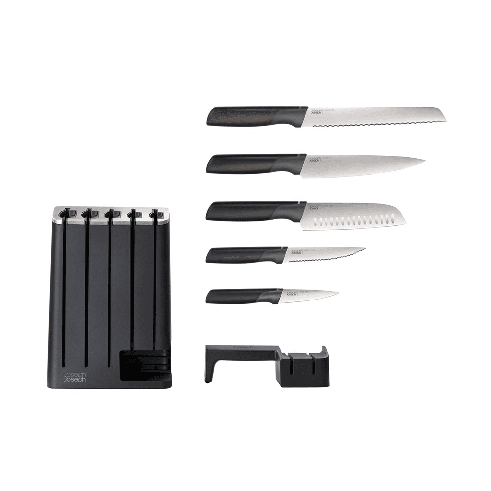 Elevate 5 Piece Knife Slim Block, Multicolour