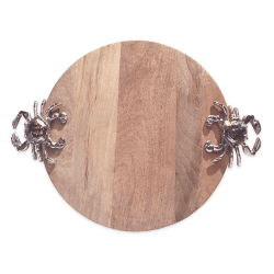 Image showing the Seashore Serving Board with Crab Design, D26cm, Wood product.