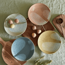 Image showing the Kiln Accents Set of 4 Small Plates, D17cm, Multi product.