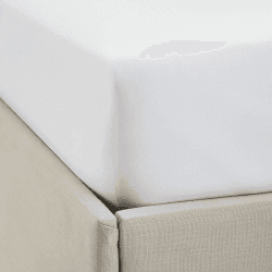 Image showing the Single Row Cord - 200 Thread Count Egyptian Cotton King fitted sheet, W150 x L200 x D30cm, White product.