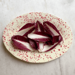 Image showing the Splatter Serving Platter, 44cm, Cranberry product.