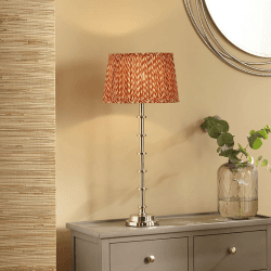 Image showing the Vienna Chevron Pleated Lampshade, 30cm, Red product.