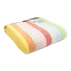 Image showing the Stripe Throw, 150 x 183cm, Rainbow Grey product.