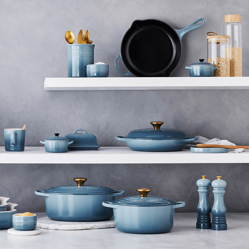 Signature Cast Iron  Frying Pan, 23cm, Chambray