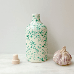 Image showing the Splatter Ceramic Bottle, 750ml, Pistachio product.