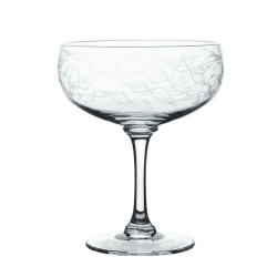 Image showing the Ferns Set of 4 Crystal Cocktail Glasses, 210ml, Clear product.
