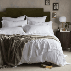 Image showing the Vivienne Cotton Quilted Throw, 200 x 200cm, Olive Green product.