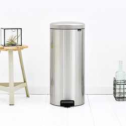 Image showing the newIcon Pedal bin, 30 litre, Matt Steel product.