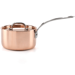Image showing the Induction Saucepan with Lid, 18cm, Copper product.