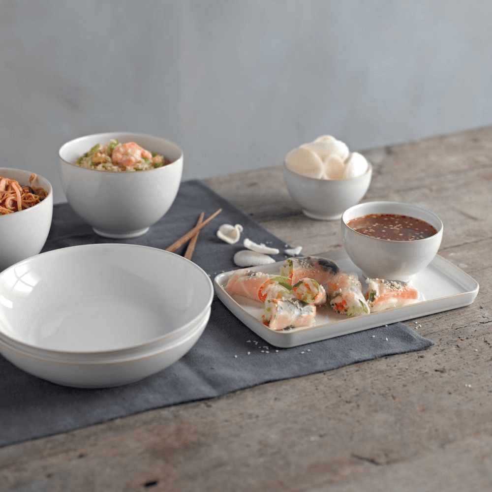Natural Canvas Small Rectangular Platter, 26 x 14.5 x 2.5cm
