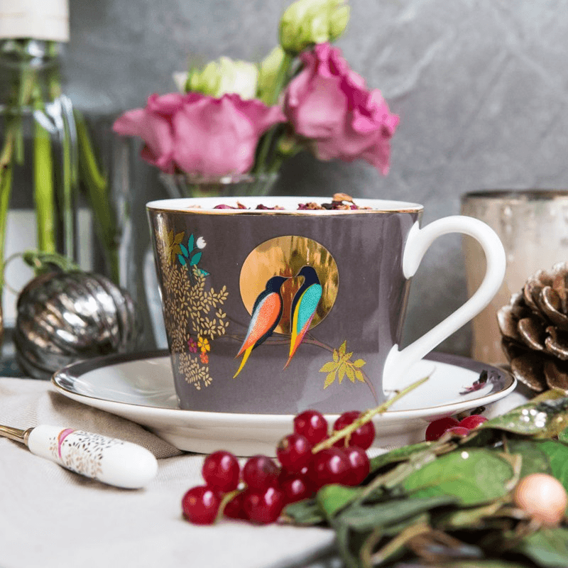 Chelsea Collection Teacup and saucer, 20cl, dark grey